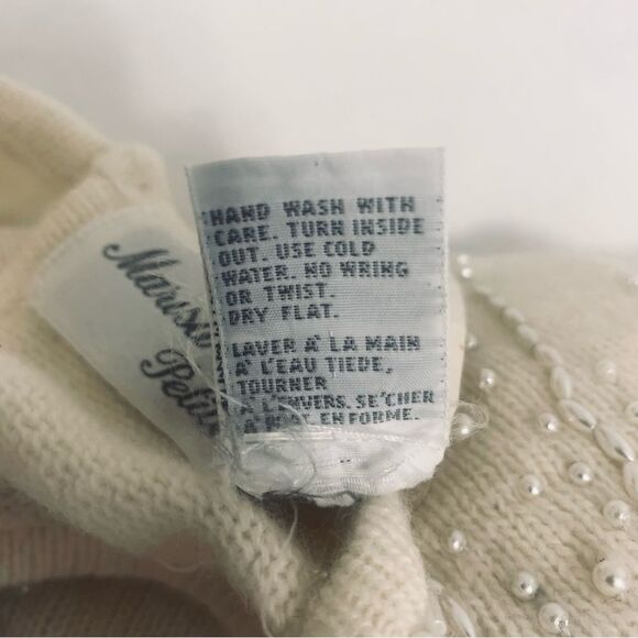 Marisa Christina Cream Sweater with Sequin Details Vintage Romantic Bridal - Picture 10 of 15